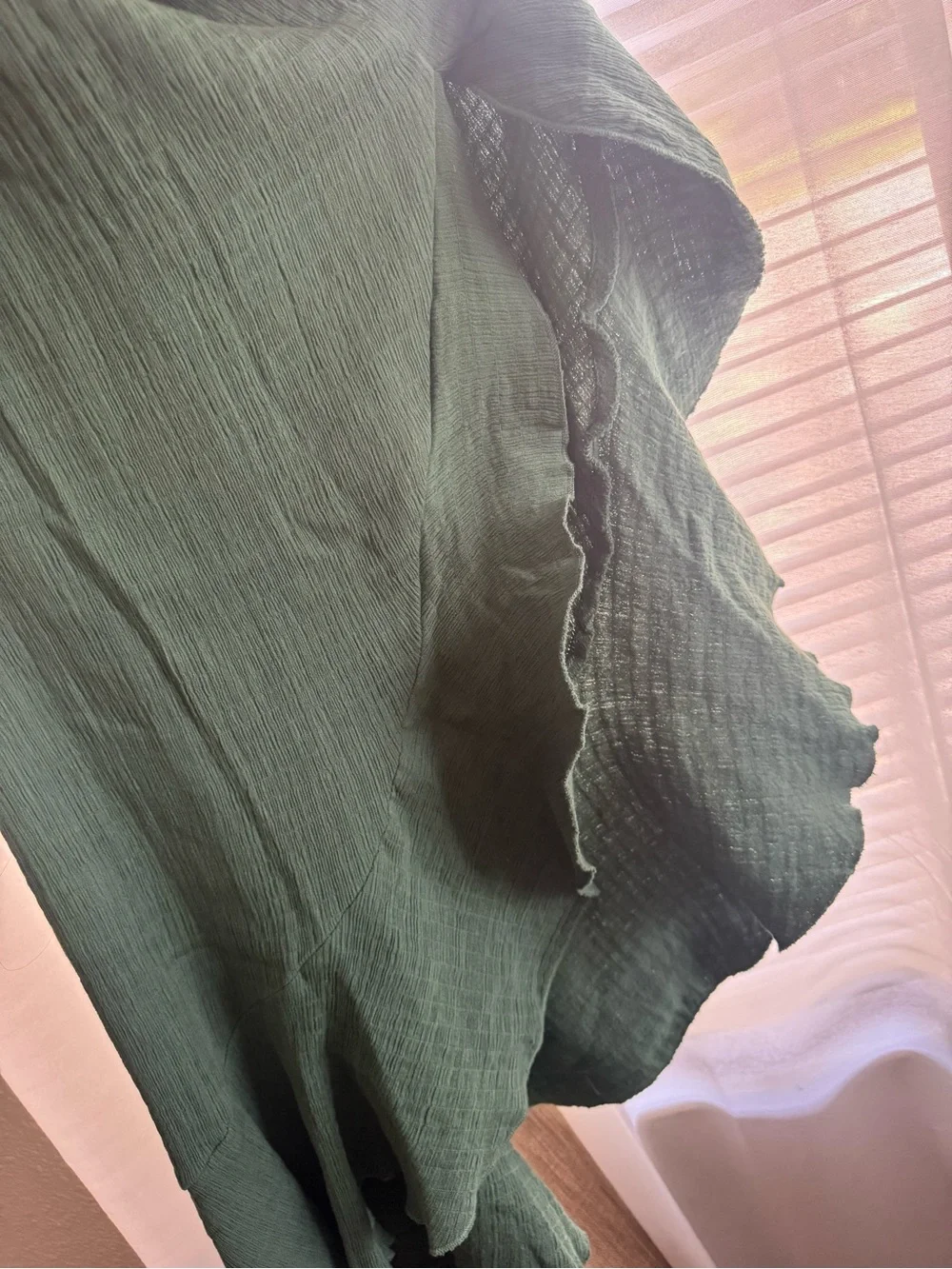 Free People Made Me Blush Mermaid Green Ruffle dress! XS but fits like S or M